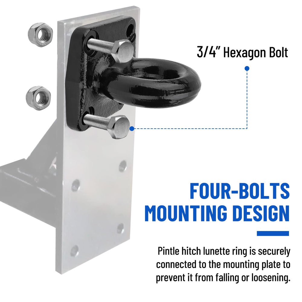 Racewill 60,000 lb rating supports heavy equipment with a stable trailer connection.