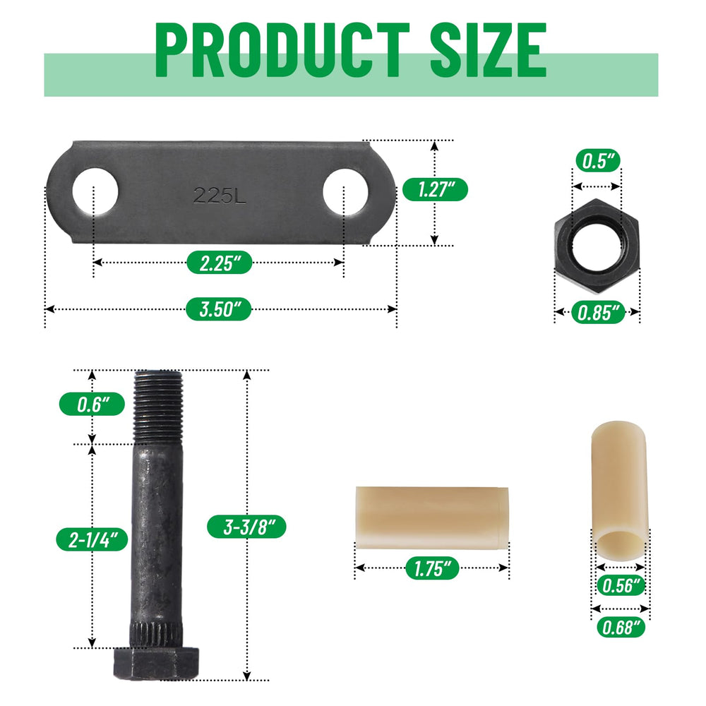 Racewill shackle bolts with locking nuts for durable trailer connections