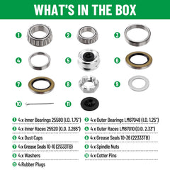 Racewill washers provide proper preload and alignment for reliable operation.