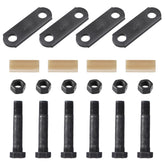 Racewill trailer shackles kit mounted on dual-axle trailer for secure suspension