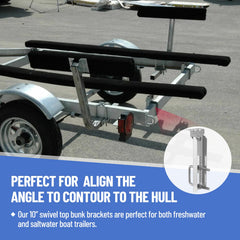 Racewill trapezoid bunk brackets in package for balanced hull support