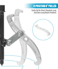 RACOONA gear puller 6in handles larger assemblies with leverage
