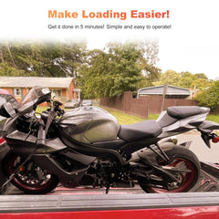 Racrank protects paint and fairing during bike transport