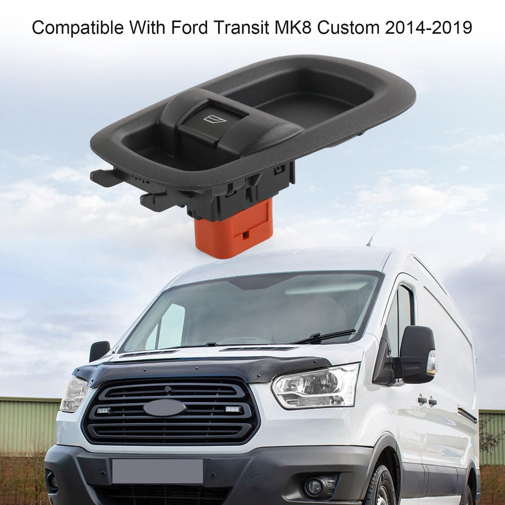 RADHLBNIU passenger-side switch installed in Ford Transit MK8 Custom door