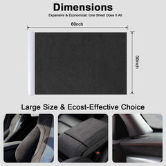 RadiantDecor premium black suede wrap curved dashboard application shows stretchability.