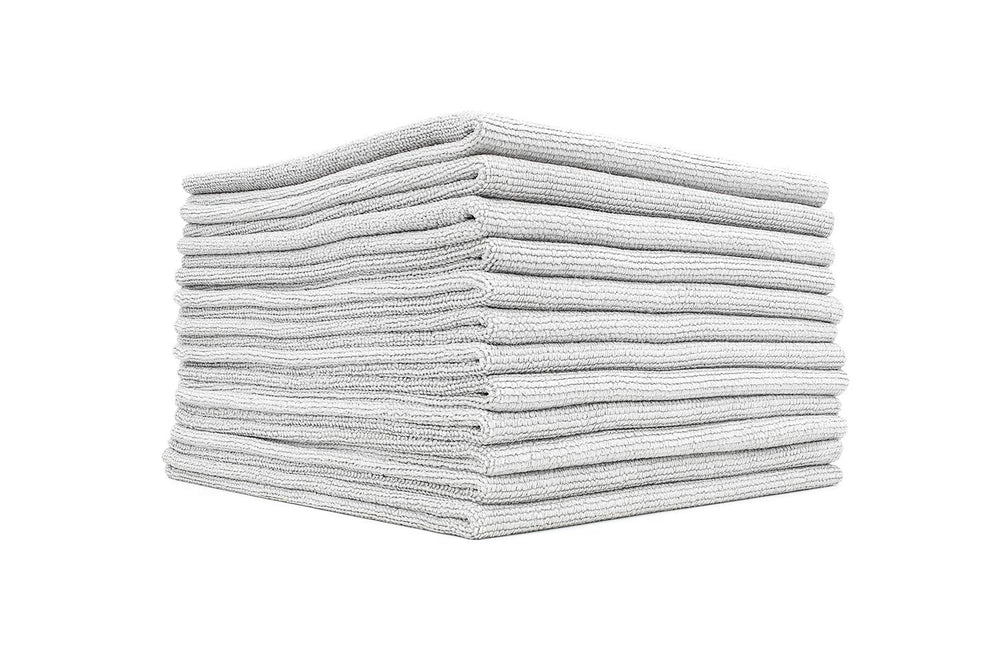 The Rag Company Edgeless Pearl 12-pack in ice grey ideal for professional detailing.
