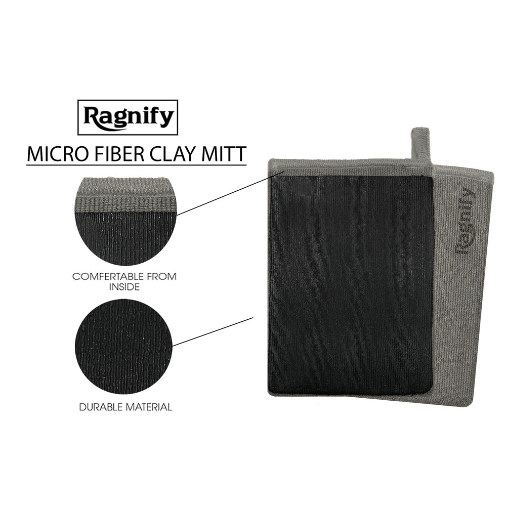 Ragnify clay mitt with textured grip provides secure control during clay removal