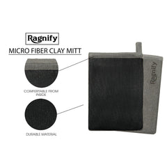 Ragnify clay mitt with textured grip provides secure control during clay removal