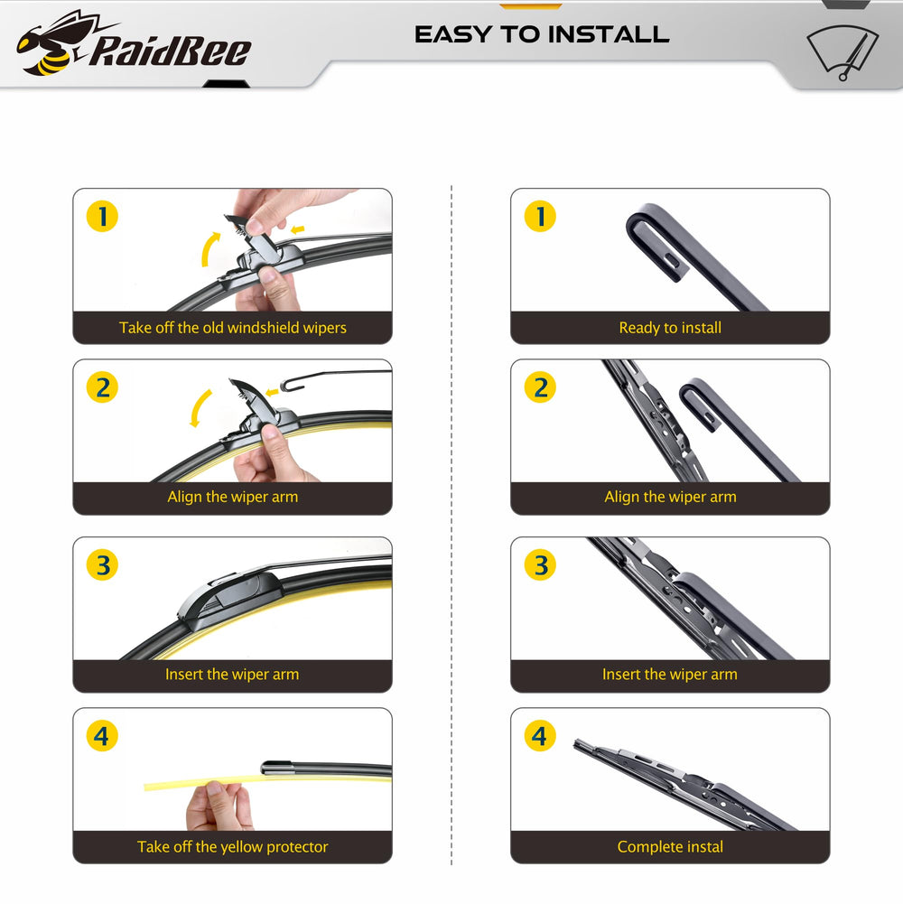 RaidBee windshield wiper blade 21-inch RX300 keeps windshield clean in snow and mist.