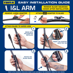 Rain-X Acoustix 22-inch wiper blade installation demo showing simple replacement