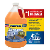 Rain-X All Season fluid bottle ready for winter prep and bug removal on your windshield.