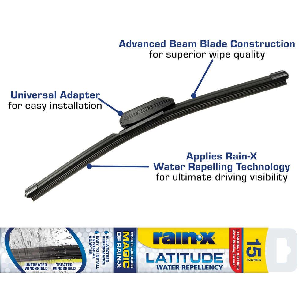 Rain-X all-weather performance helps maintain visibility in rain, snow, and ice
