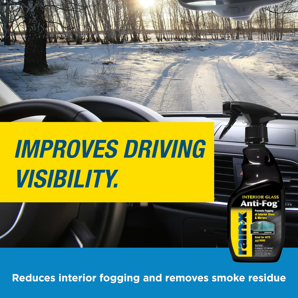 Rain-X Interior Glass Anti-Fog for marine interiors maintains fog-free glass