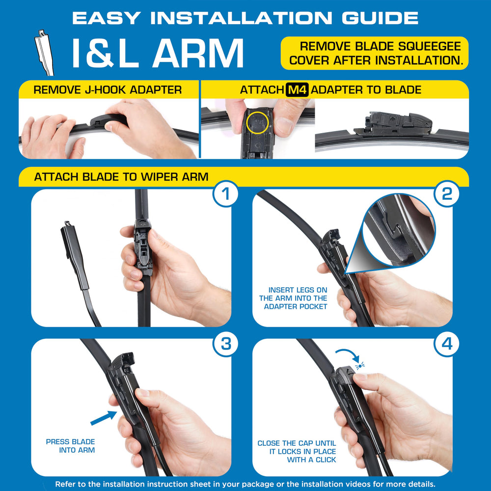 Rain-X Total Clear beam wiper 22-inch ice-scraper-friendly design prevents snagging