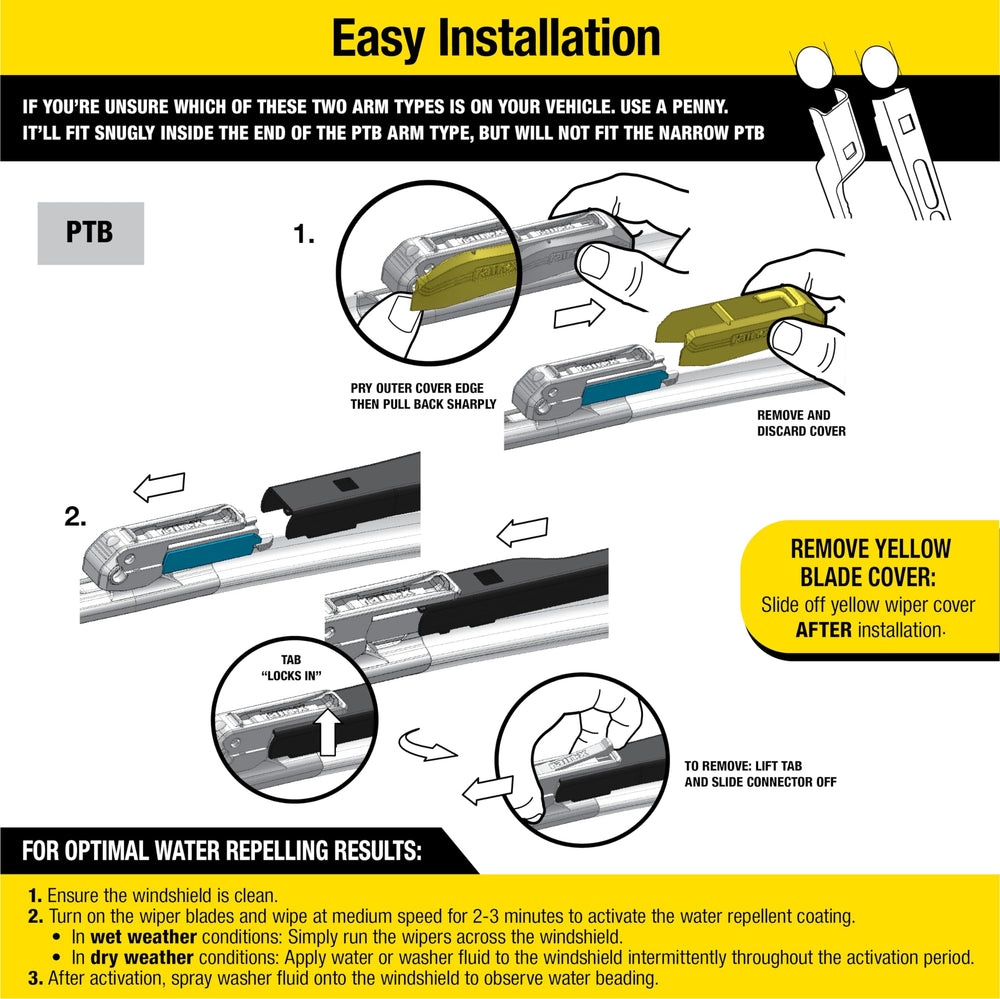 Rain-X universal adapter enables easy installation on most vehicles