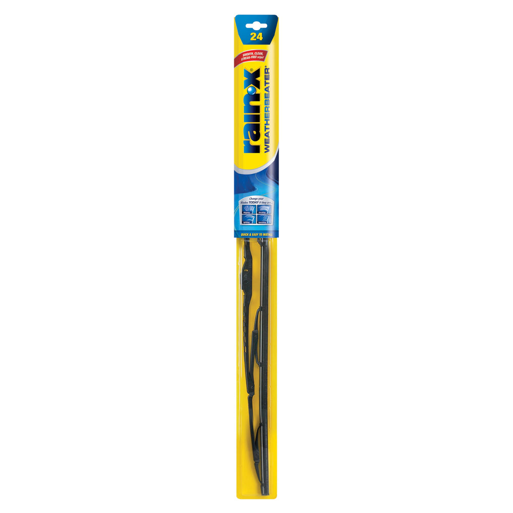 Rain-X WeatherBeater 24-inch blade on windshield for clear rain visibility