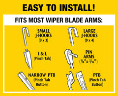 Remove the yellow squeegee cover after installation to enable optimal performance.