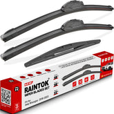 Raintok windscreen wiper blades for Jeep Wrangler JL front, durable and precise.