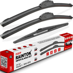 RAINTOK Mazda3 front 24-inch blade for smooth rain wiping.
