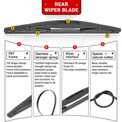 RAINTOK natural-rubber-blade provides long-lasting, quiet wiping.