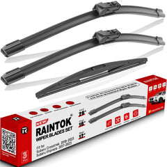 RAINTOK wiper set for Subaru Crosstrek-Impreza provides full front and rear coverage.