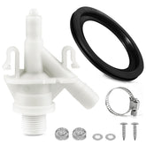Rakiyada upgraded RV toilet valve kit front view for durable compatibility.