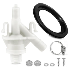 Rakiyada upgraded RV toilet valve kit front view for durable compatibility.