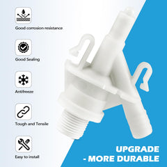 Rakiyada valve with ultrasonic welding detail for durability.