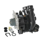 RALBDX electric engine water pump assembly, front view; reliable engine cooling.
