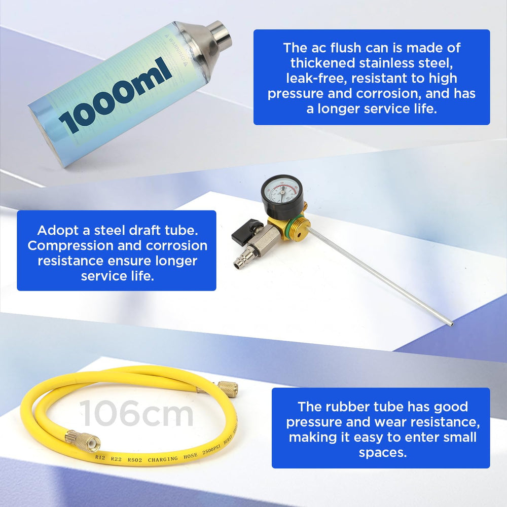 RALBIL AC Flush Kit in-use scene demonstrates easy setup and operation.