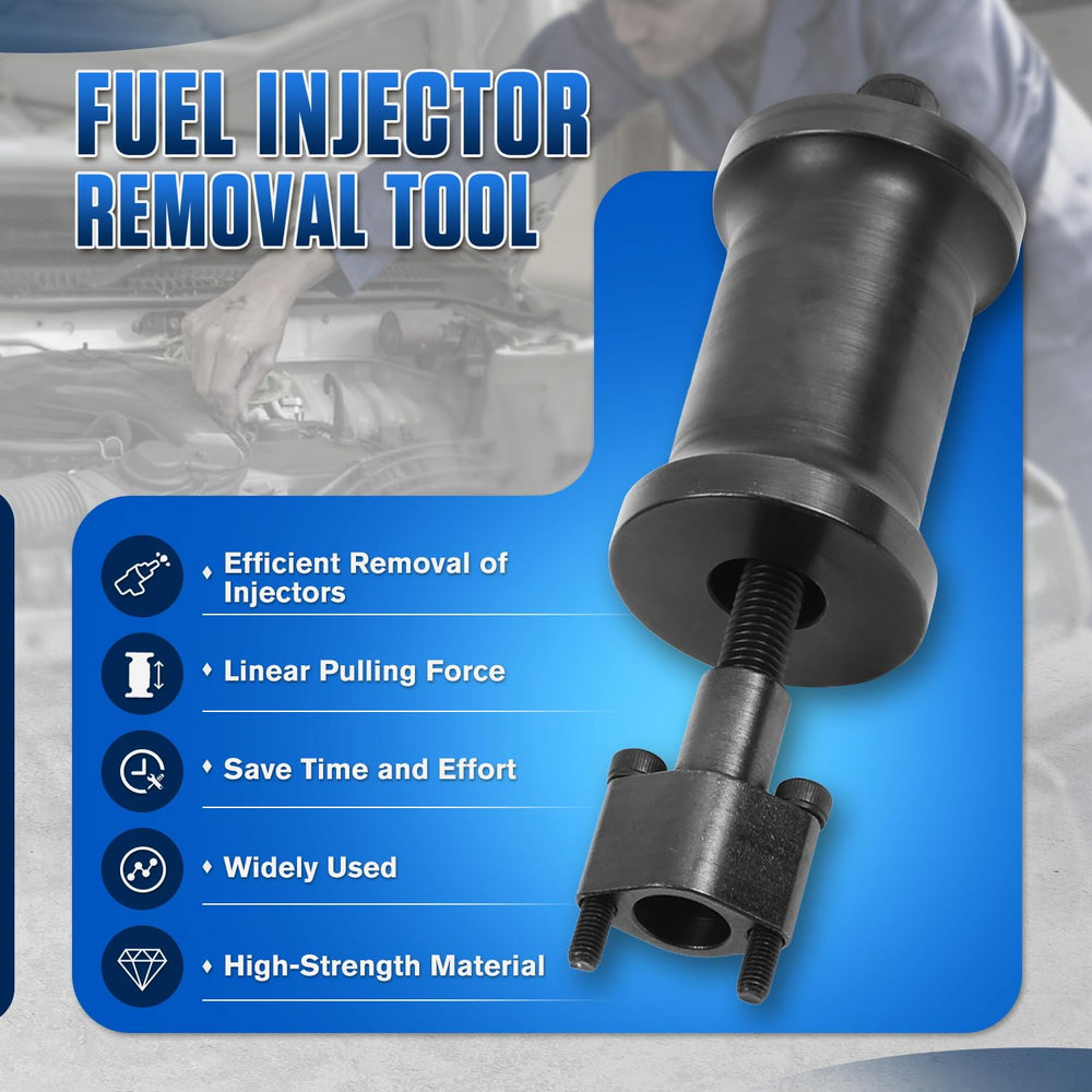 RALBIL sliding hammer applies precise linear force for controlled injector removal.