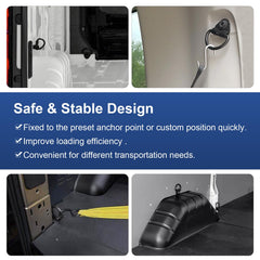 RALZAOTO D-hooks with mounting hardware included for quick installation.
