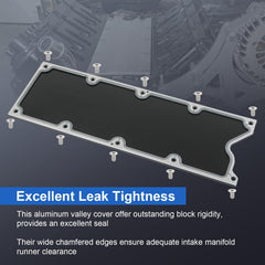 Low-profile design with chamfered edges improves clearance for intake runners
