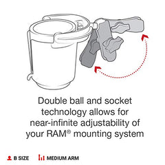 RAM Mounts B-size 1-inch ball base featured for versatile mounting