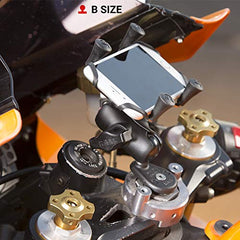 RAM MOUNTS center mount keeps phone and GPS within easy reach