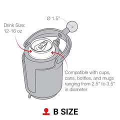 RAM MOUNTS Level Cup self-leveling keeps liquids stable on rough terrain.