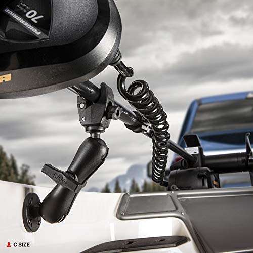 RAM MOUNTS Tough-Claw base clamps to 1–2.25 inch rails for varied setups.