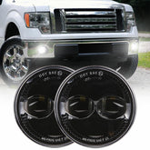 RAMJET4X4 LED fog light for F-150, front view, enhanced nighttime visibility.