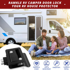 Ramkle RV entry door lock waterproof finish resists fading in all weather