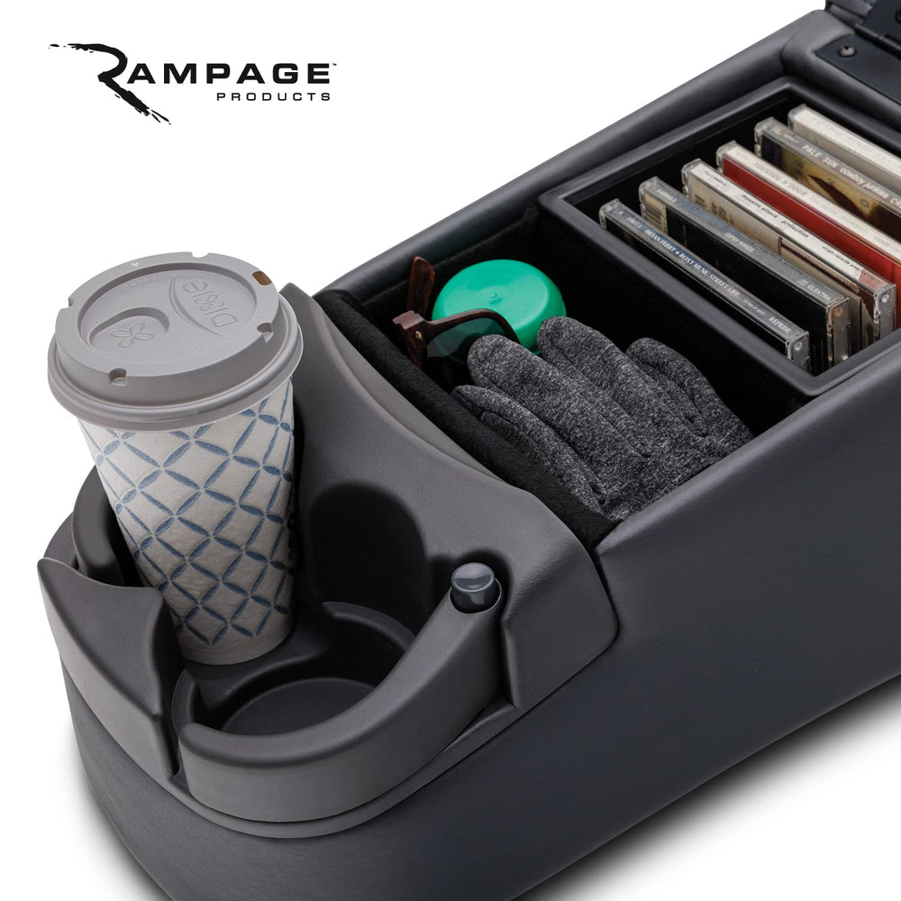 Rampage bottom mount strap enabling center seat belt mounting on the console