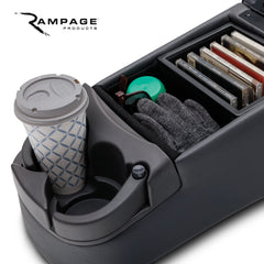 Rampage bottom mount strap enabling center seat belt mounting on the console