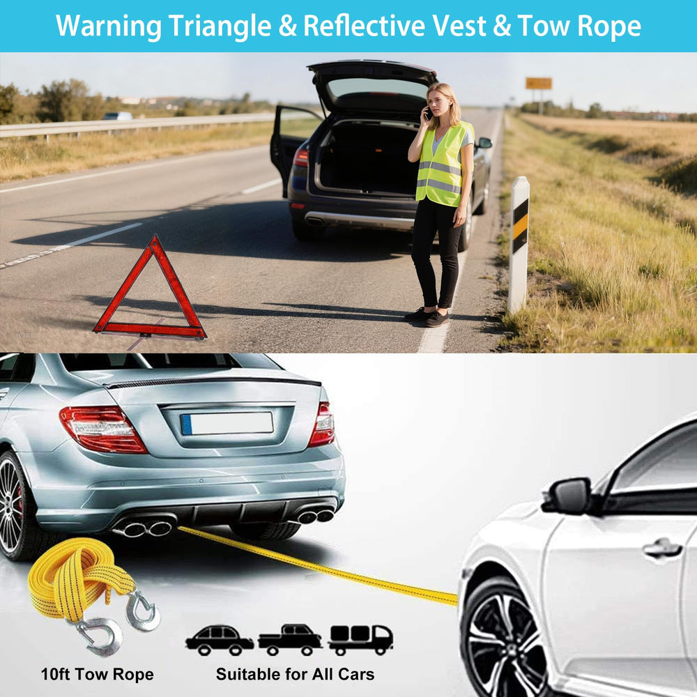 Ranallto safety hammer and seat belt cutter enables quick escape.