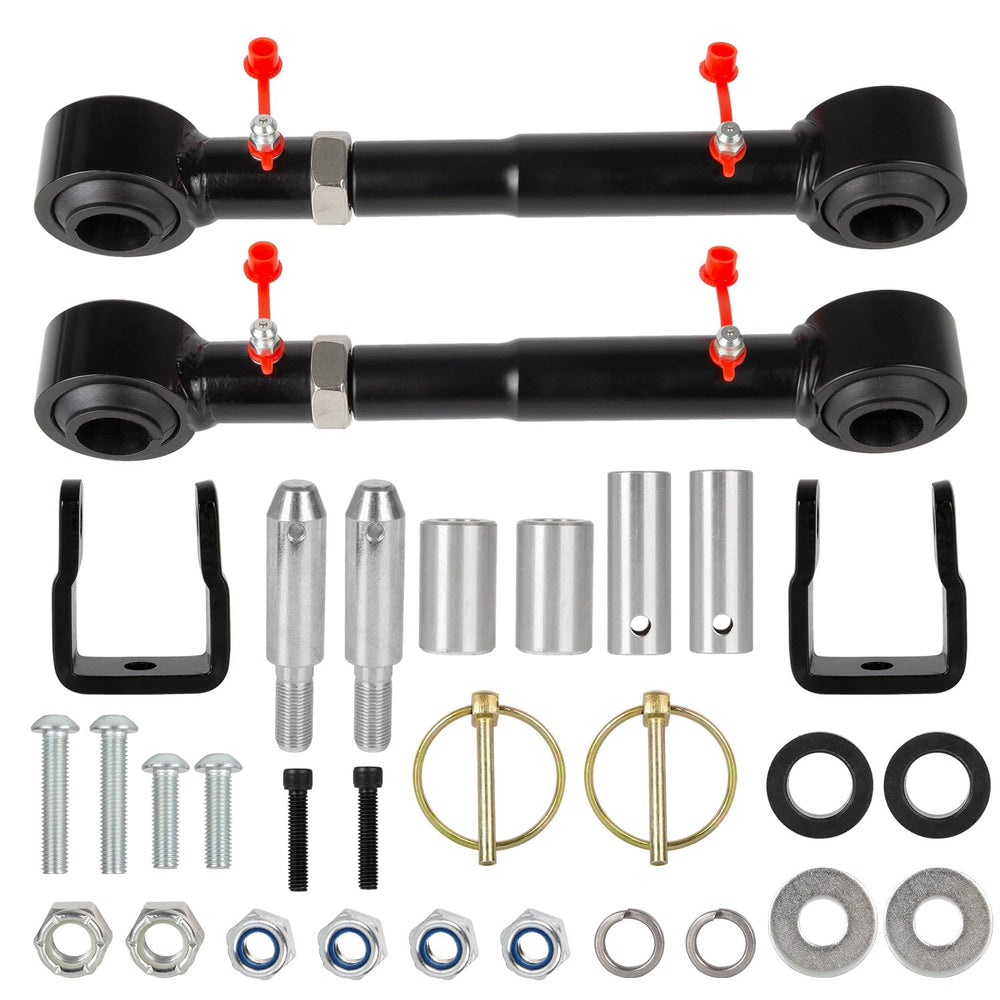 RANSOTO front sway bar quick disconnects mounted on a TJ/XJ for enhanced articulation.