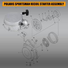 RANSOTO recoil starter bolts and gasket set for secure, leak-free mounting.