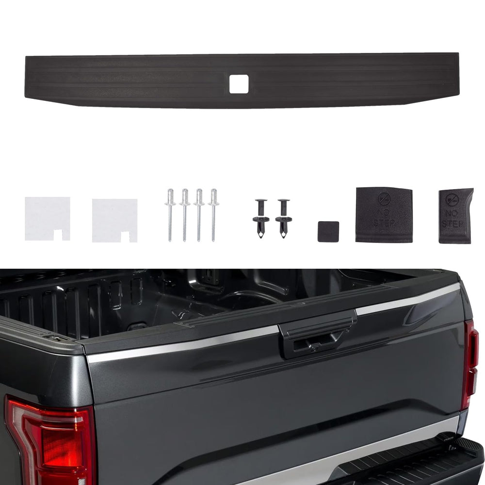 RANSOTO tailgate molding cap on Ford F-150, front view with precise fit.