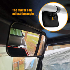 RANSOTO mirror glass lens provides crisp, glare-free rear visibility