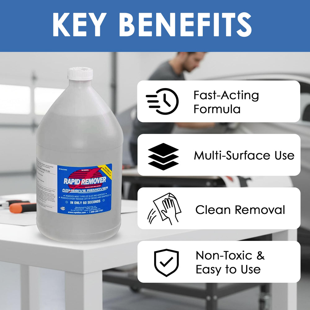 Professional installer uses Rapid Tac to remove vinyl graphics quickly.
