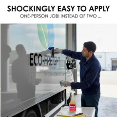 Rapid Tac Application Fluid beside squeegee, enabling bubble-free, efficient wraps.