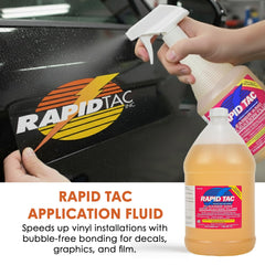 Rapid Tac bubble-free application focus helps you position decals before final adhesion.