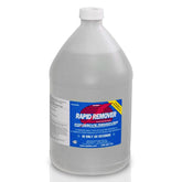 Rapid Tac Rapid Remover bottle pour shows fast, water-soluble adhesive removal.